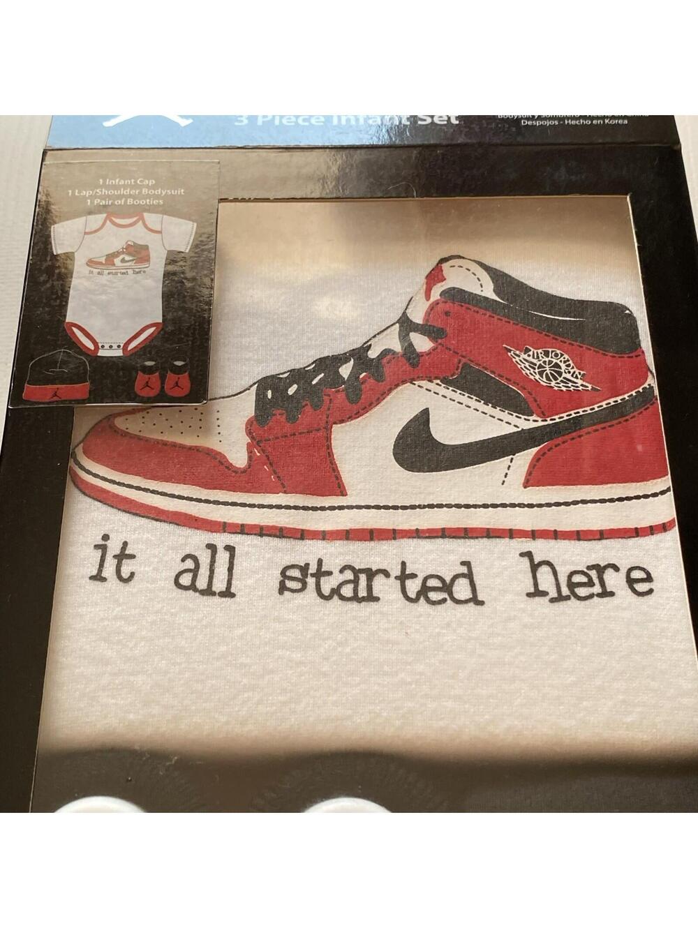 Jordan infant 3 piece set o-6 month Air Jordan 1 Chicago
